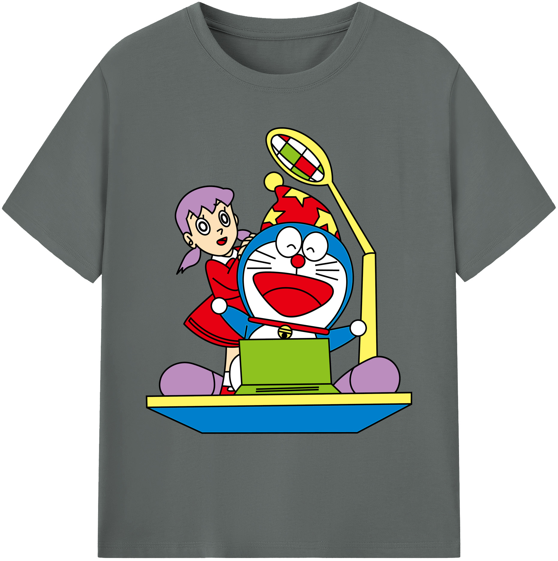 （画像用） ドラえもん みなもと しずか Doraemon Shizuka Minamoto 綿100％ メンズ半袖Tシャツ｜肌触りやわらか＆通気性